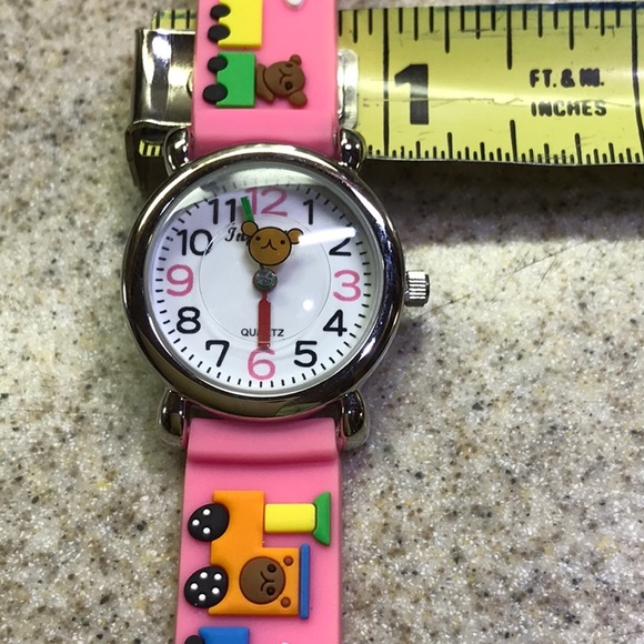 Infashion Other - Kids Watch Pink Band with Train on the band.